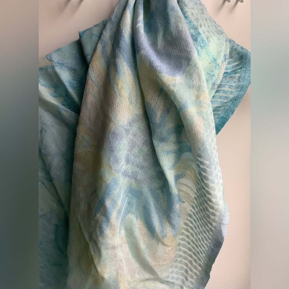 EUC pastel glitter cotton wrap scarf beach pareo